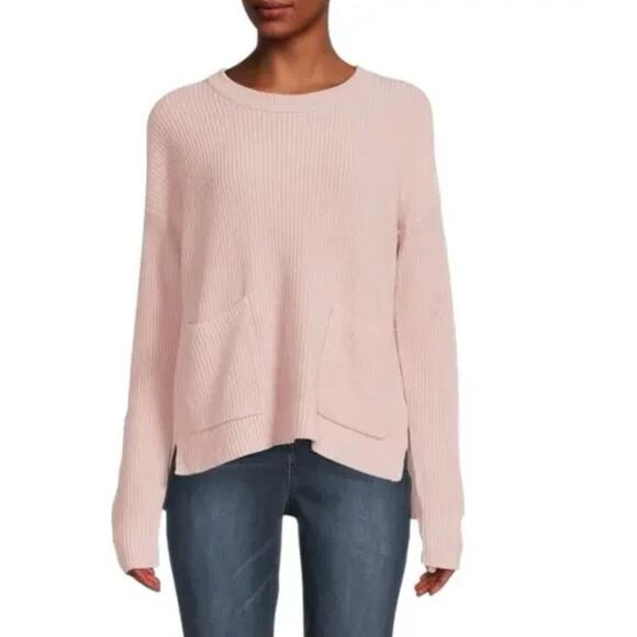 Madewell Pink Front Patch Pocket Thick Ribbed Knit Sweater XL - Picture 1 of 10